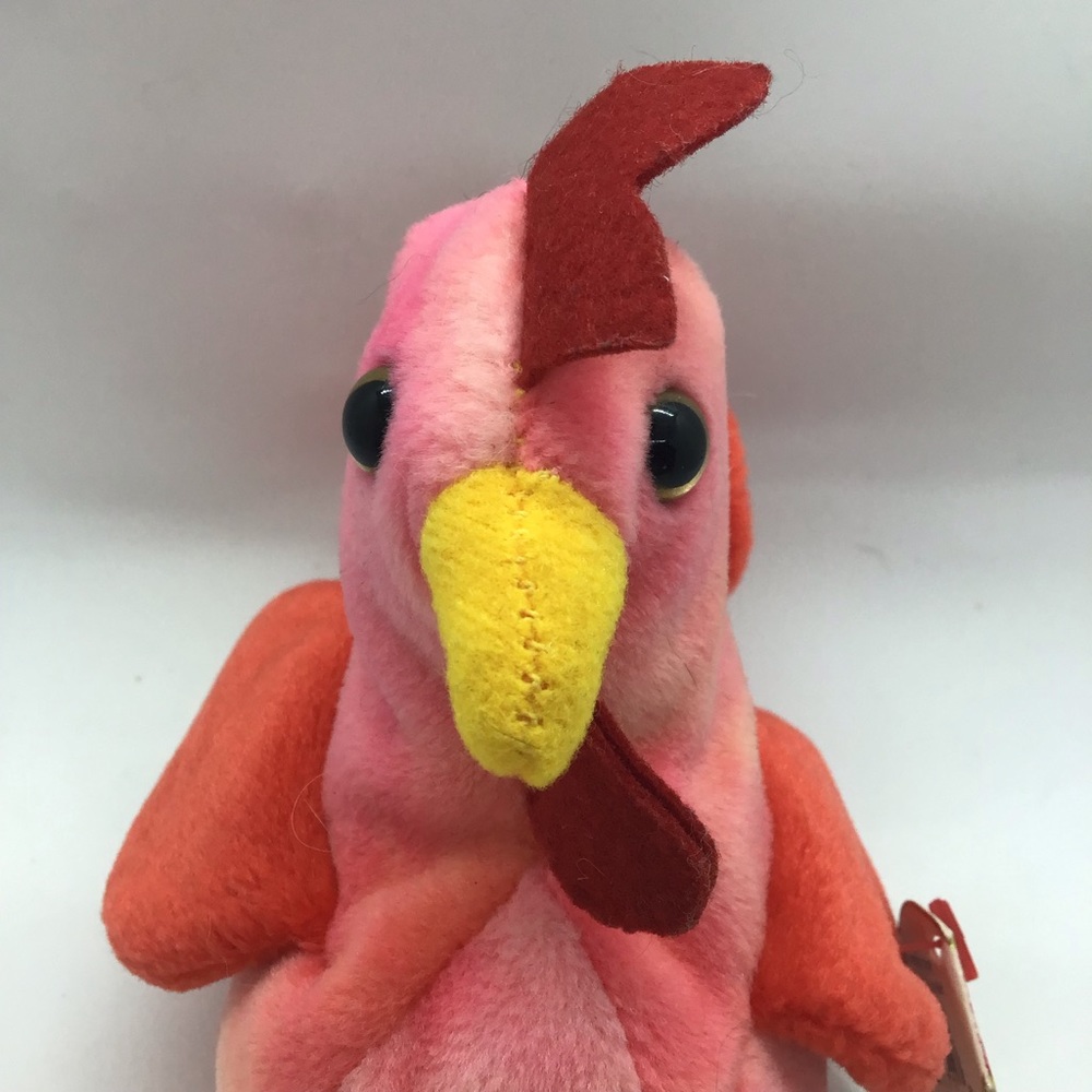 Ty Strut the Rooster Original Retired 1993 Beanie Baby Easter plush Stuffed